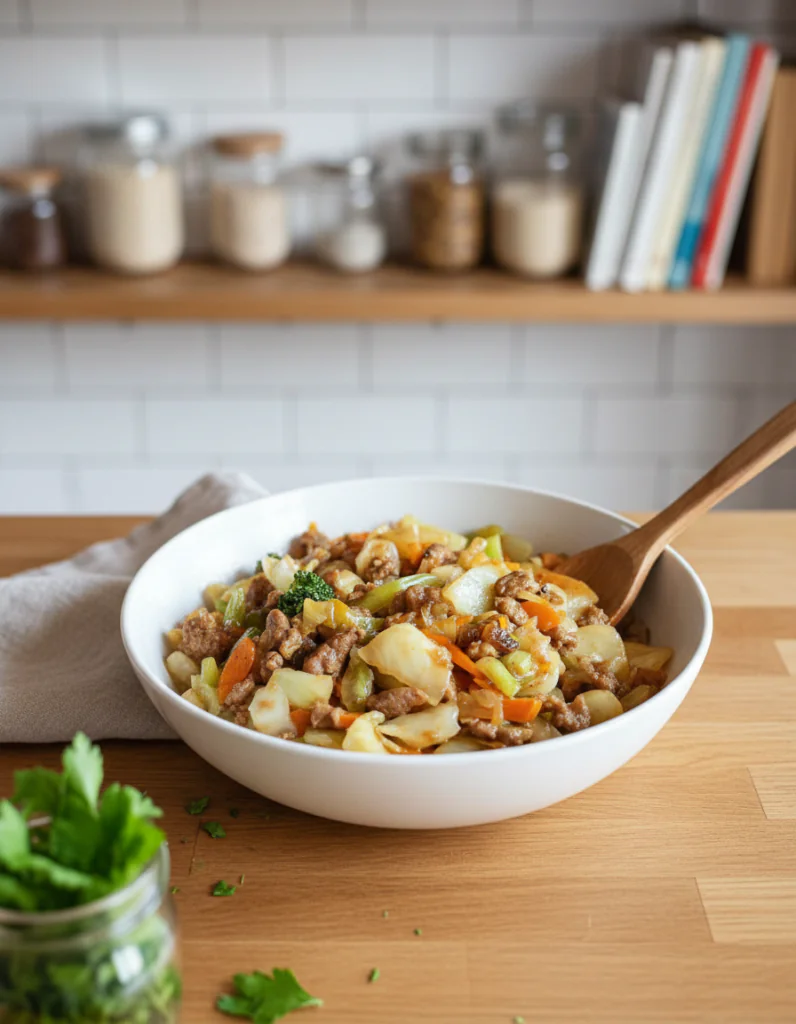 Würzige Chinakohl Rinderhack Pfanne Rezept