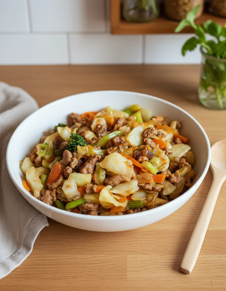 Würzige Chinakohl Rinderhack Pfanne Rezept