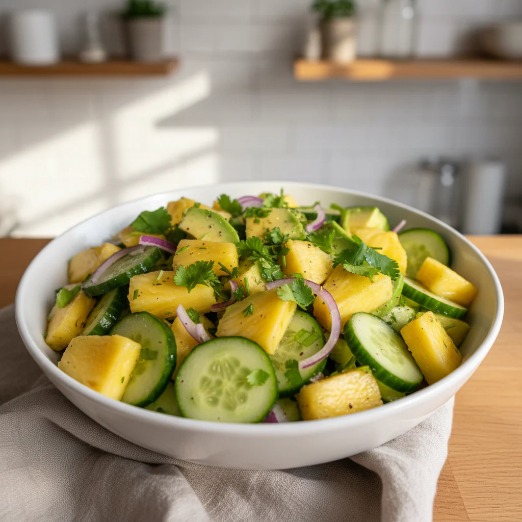 Ananas Gurken Salat Rezept – Tropisch Erfrischend & Schnell Gemacht