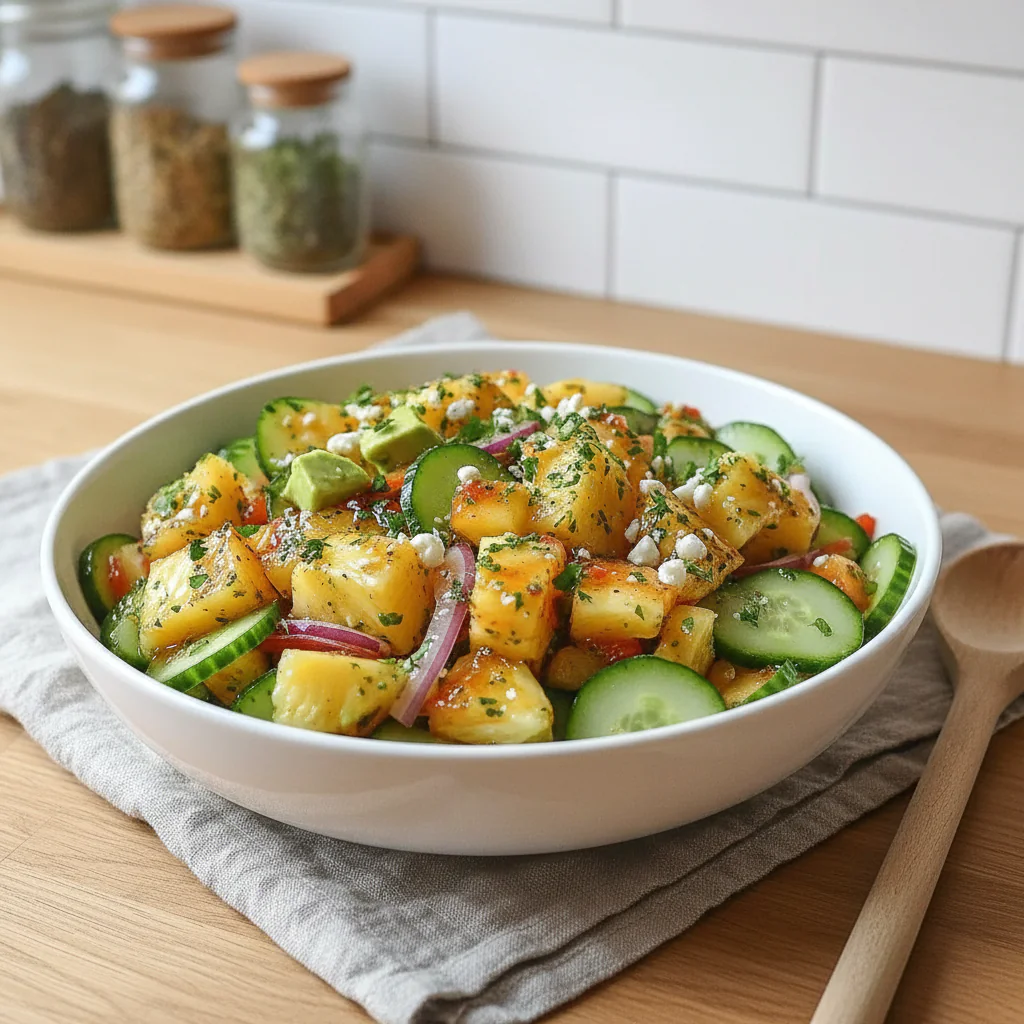 Ananas Gurken Salat Rezept – Tropisch Erfrischend & Schnell Gemacht