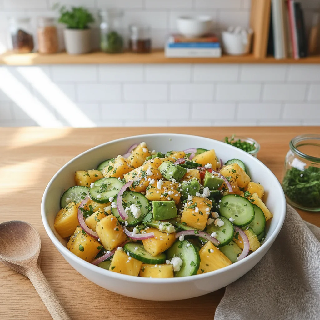Ananas Gurken Salat Rezept – Tropisch Erfrischend & Schnell Gemacht