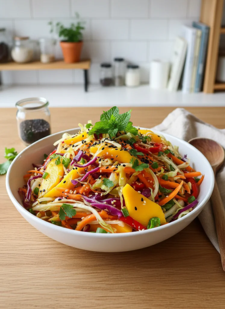 Asiatischer Spitzkohl-Mango-Salat
