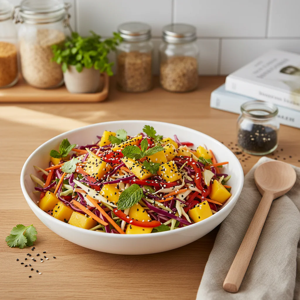 Asiatischer Spitzkohl-Mango-Salat