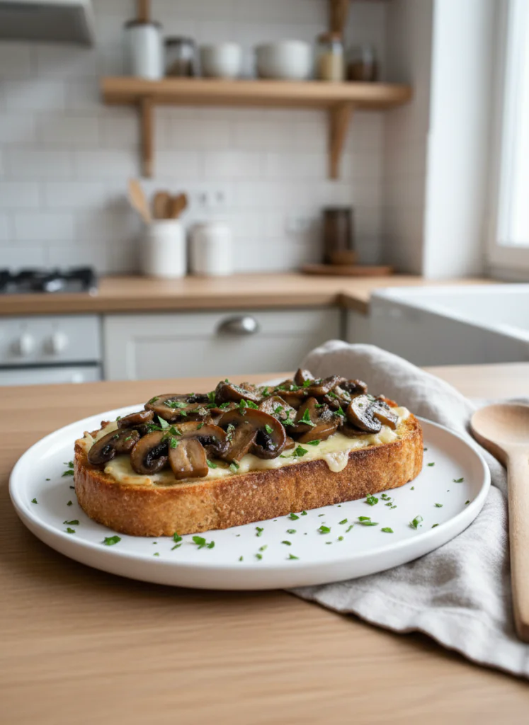 Käse Champignon Knoblauch Toast Rezept – Knusprig, Herzhaft & Schnell Gemacht