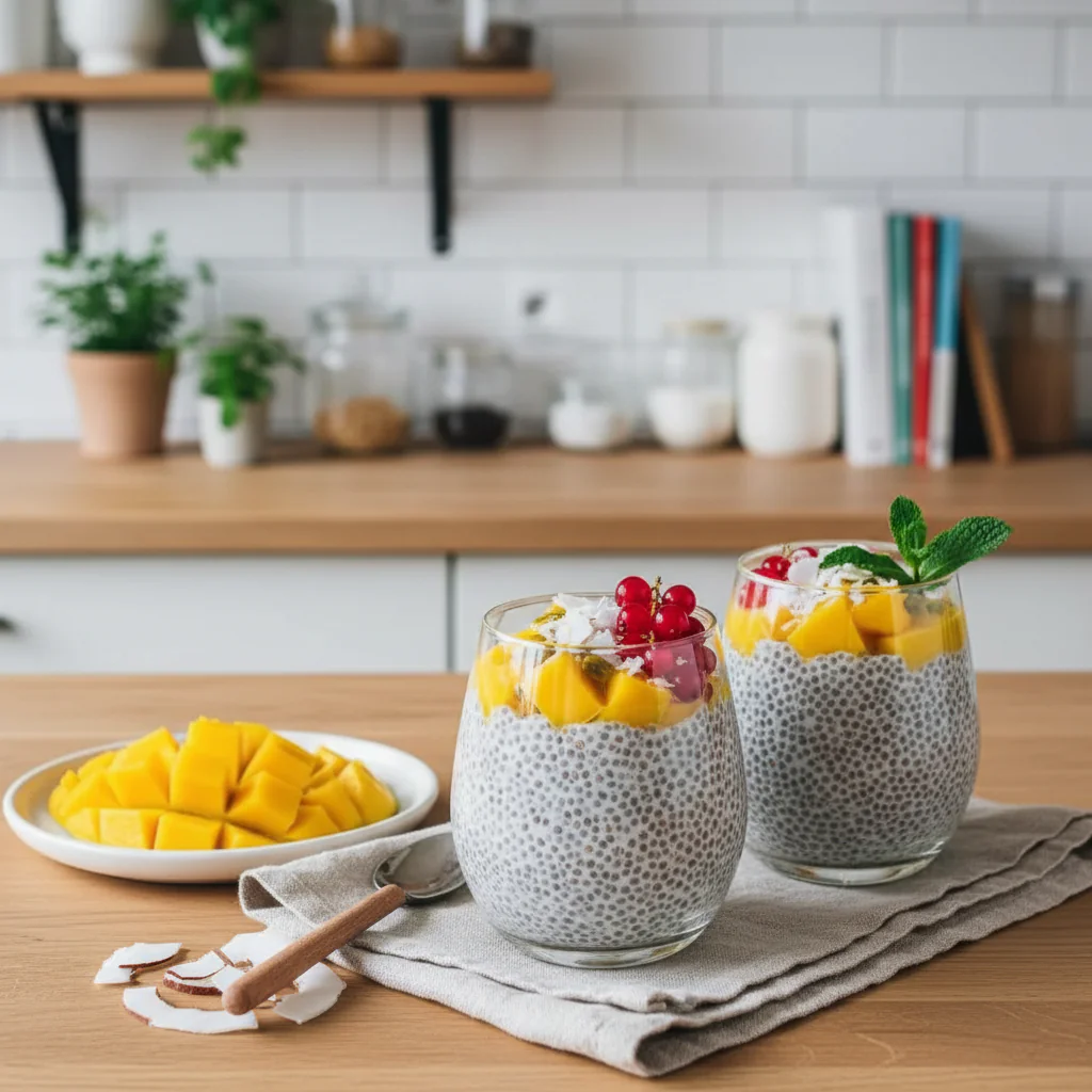Chia Pudding mit Kokosmilch und Mango Rezept – Einfach, Gesund & Erfrischend Lecker