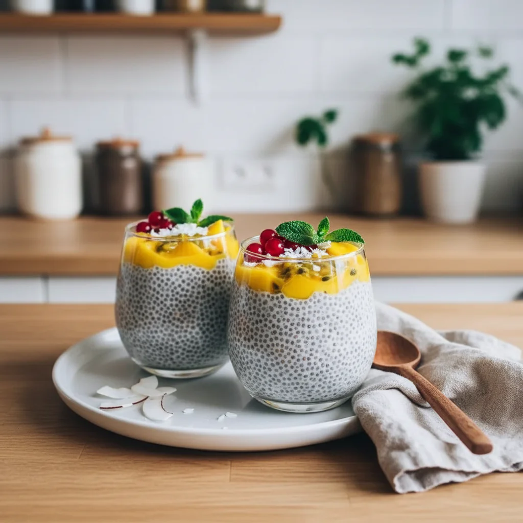 Chia Pudding mit Kokosmilch und Mango Rezept – Einfach, Gesund & Erfrischend Lecker