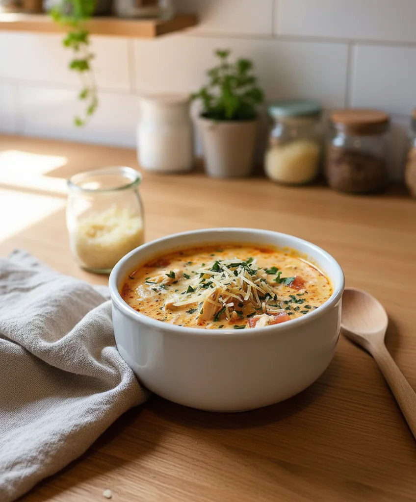 Cremige Slow Cooker Hähnchen Parmesan Suppe – Einfaches Rezept 12 Cremige Slow Cooker Hähnchen Parmesan Suppe – Einfaches Rezept