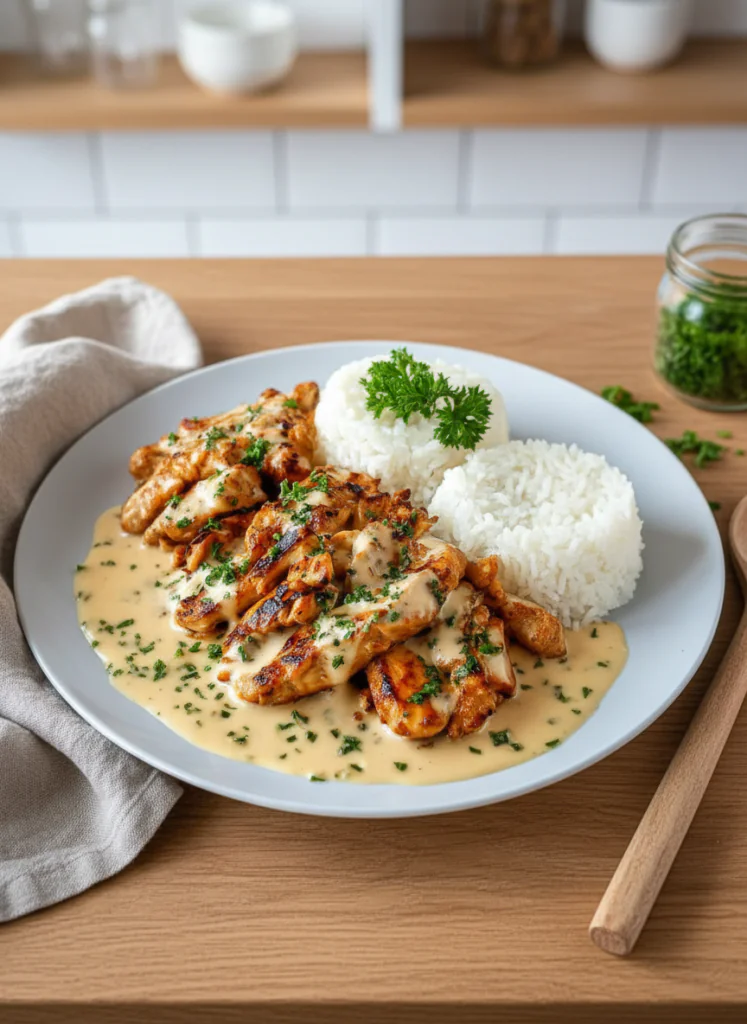Einfaches Hähnchen Gyros in Cremiger Soße – 30 Min Rezept 12 Einfaches Hähnchen Gyros in Cremiger Soße – 30 Min Rezept