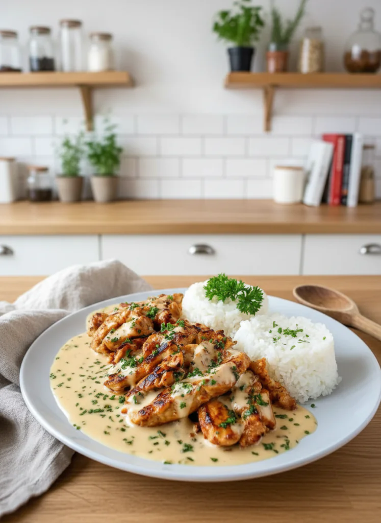 Einfaches Hähnchen Gyros in Cremiger Soße – 30 Min Rezept 14 Einfaches Hähnchen Gyros in Cremiger Soße – 30 Min Rezept