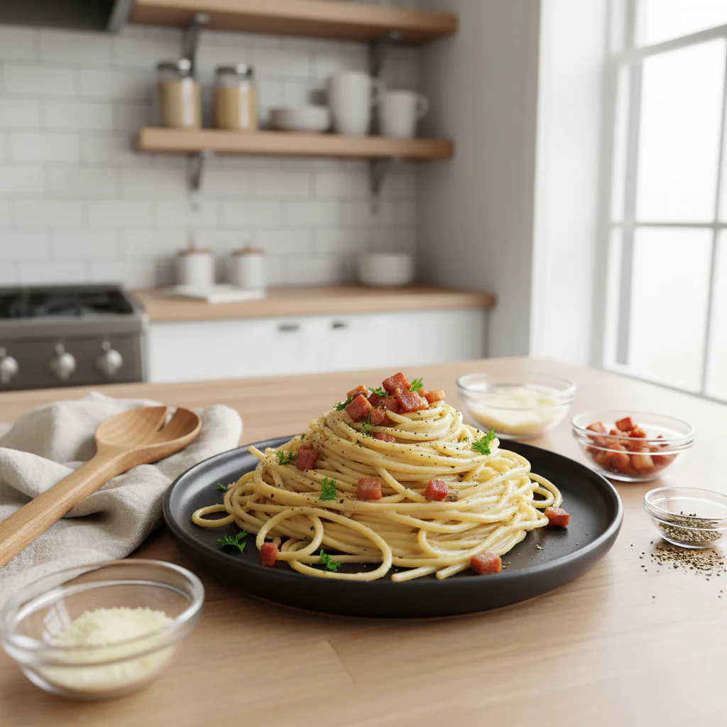 Geräucherte Tofu Carbonara Rezept – Vegan & Cremig in 30 Min