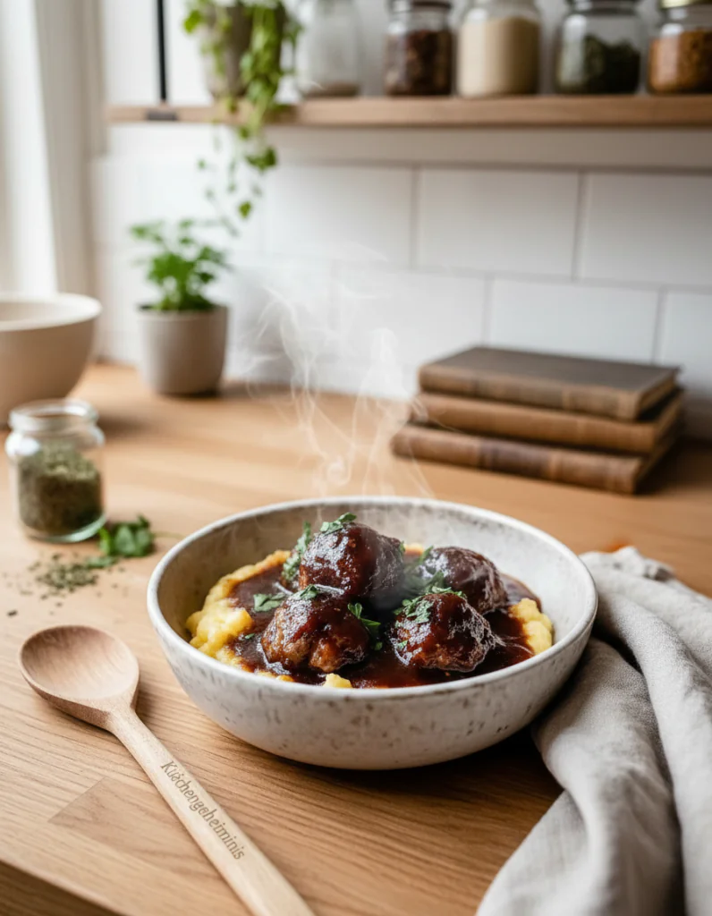 Geschmorte Fleischbällchen Rezept – Einfach & Herzhaft in 60 Min