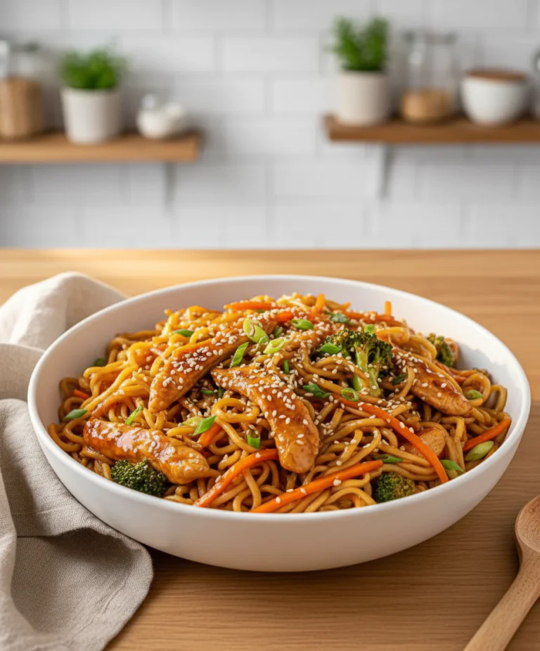 Hähnchen Teriyaki Nudeln Rezept – Schnell & Aromatisch 30 Min