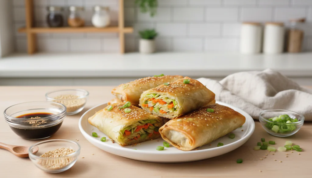 Knusprige Gemüsetaschen Vegan – Einfach Rezept mit Reispapier