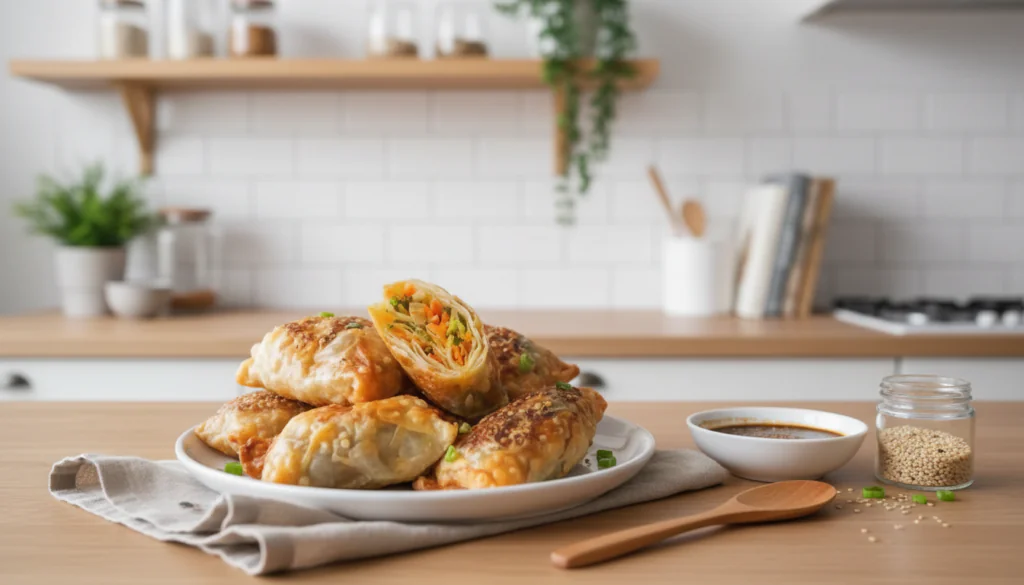 Knusprige Gemüsetaschen Vegan – Einfach Rezept mit Reispapier