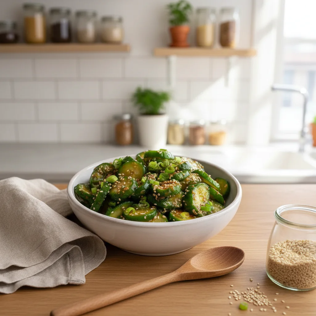 Koreanischer Gurkensalat Rezept – Knackig, Würzig & In 15 Minuten Fertig