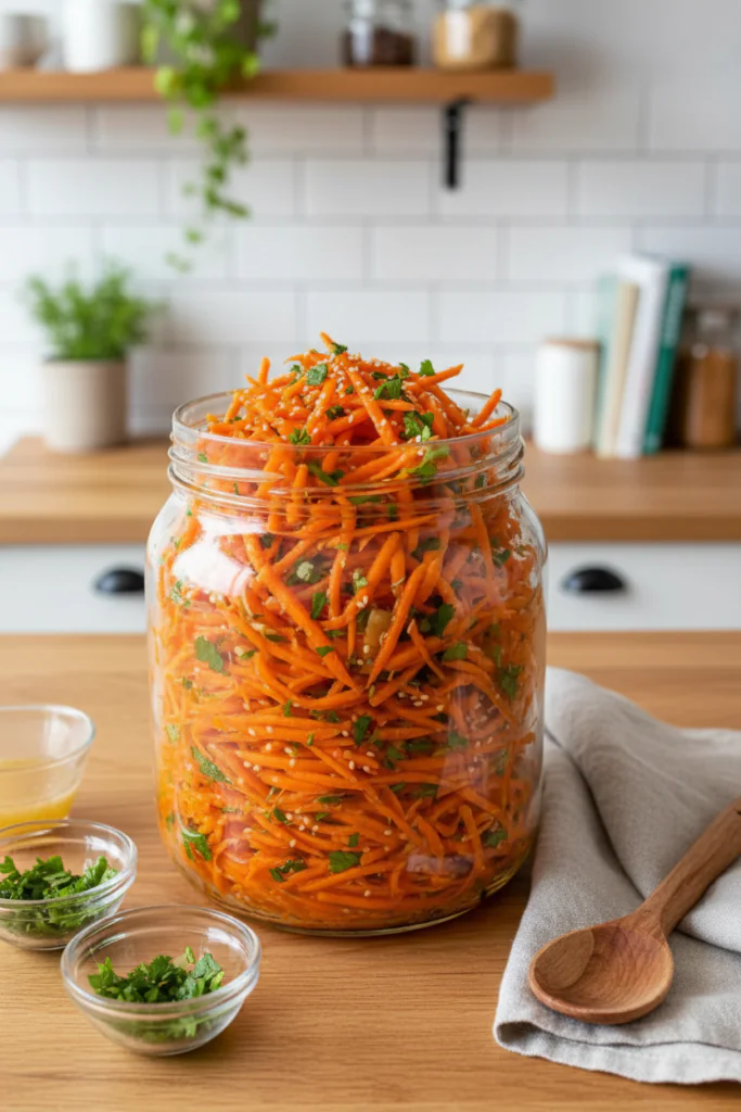 Koreanischer Karottensalat Rezept – Würzig, Pikant & Einfach Gemacht