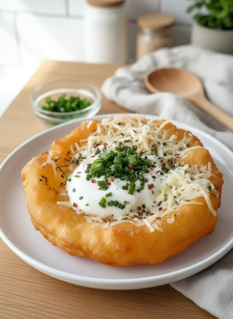 Lángos aus der Heißluftfritteuse Rezept – Einfach, Knusprig & Ungarisch Lecker