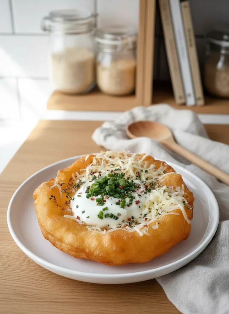 Lángos aus der Heißluftfritteuse Rezept – Einfach, Knusprig & Ungarisch Lecker