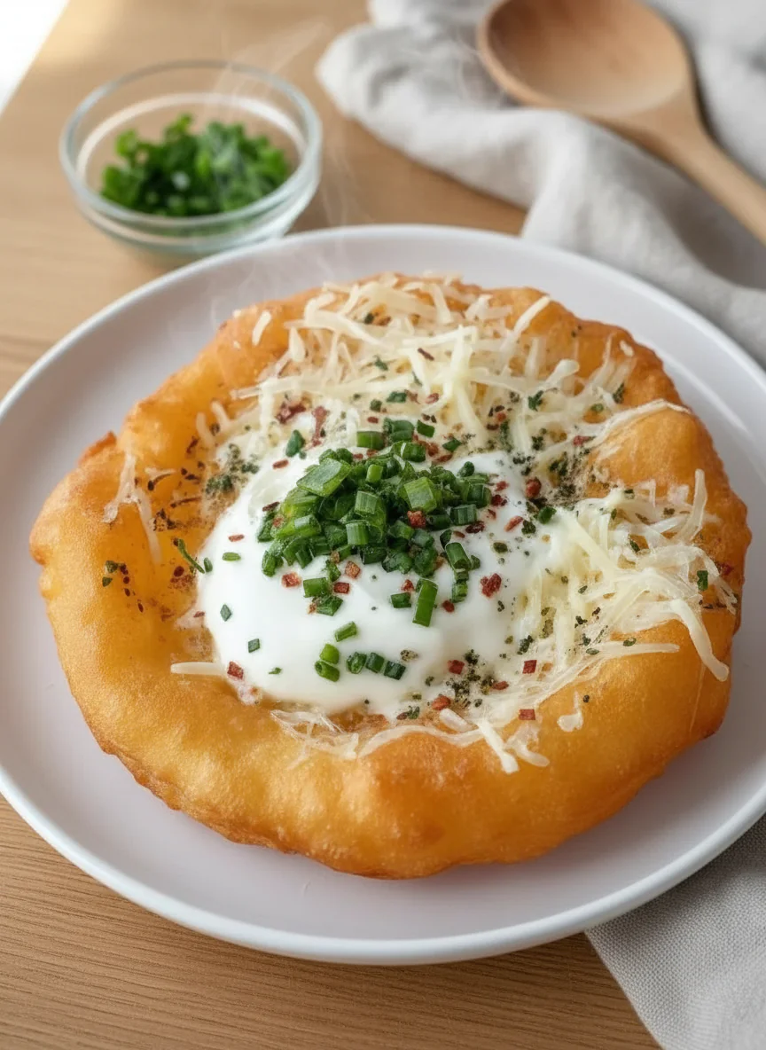 Lángos aus der Heißluftfritteuse Rezept – Einfach, Knusprig & Ungarisch Lecker