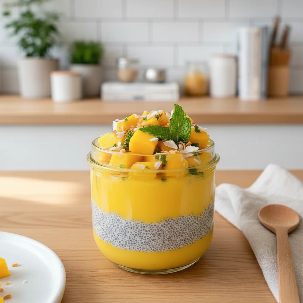 Mango Coconut Chia Pudding