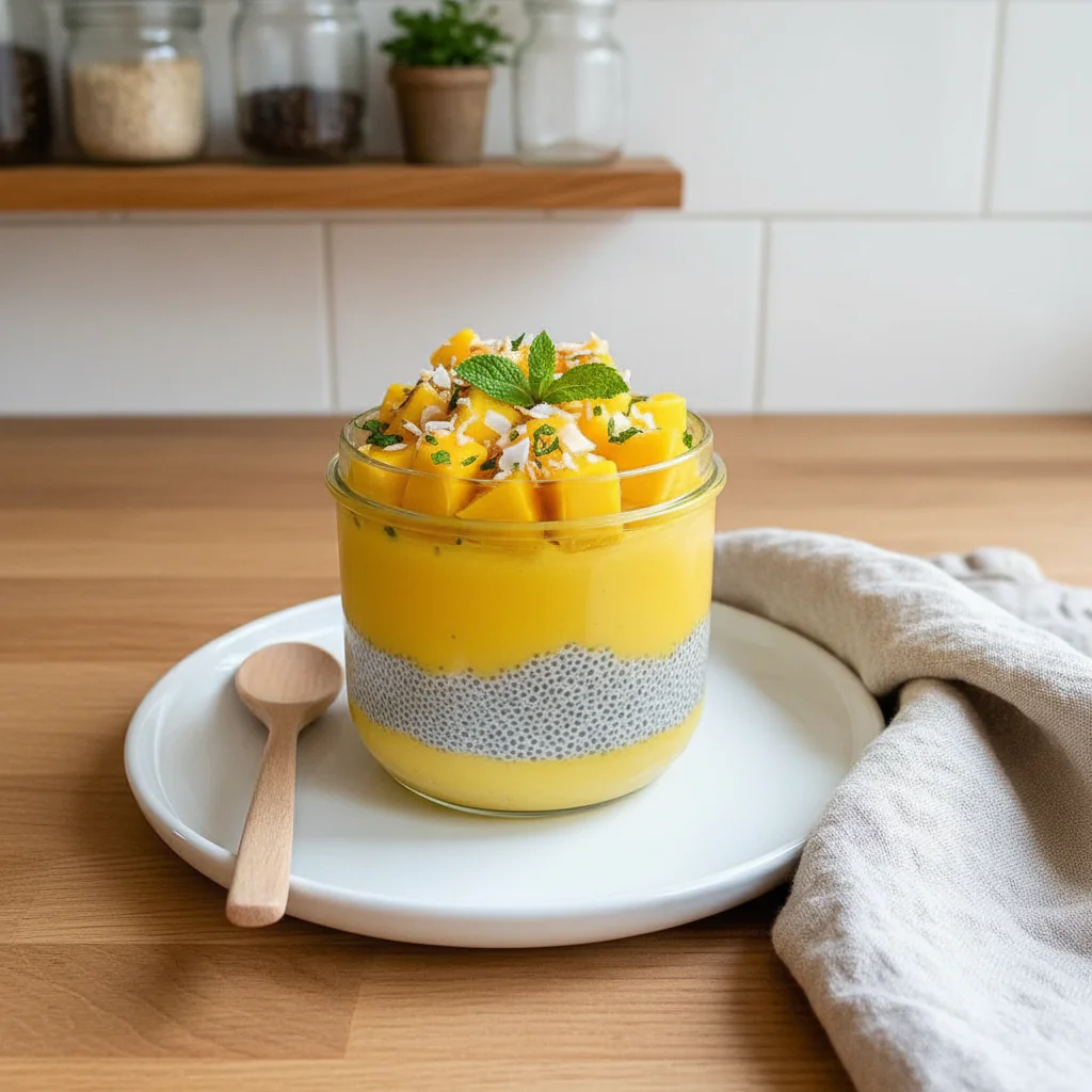 Mango Coconut Chia Pudding