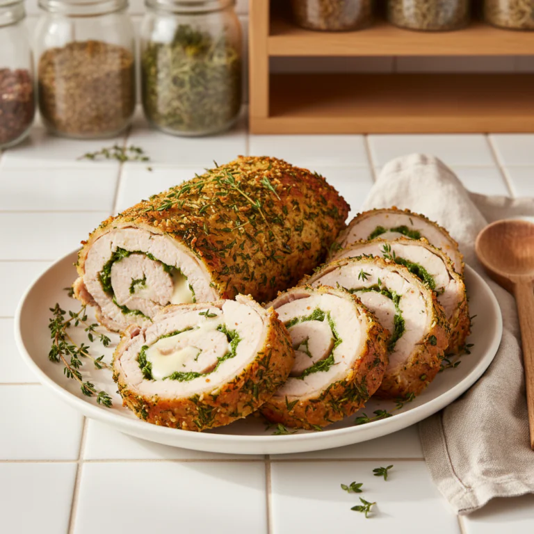 Putenrollbraten Rezept – Saftig, Zitronig & Mit Petersilien-Creme-Sauce