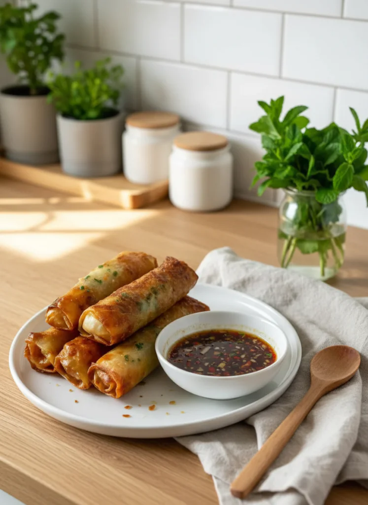 Reispapier Frühlingsrollen Rezept – Knusprig, Goldgelb & Einfach Selbstgemacht