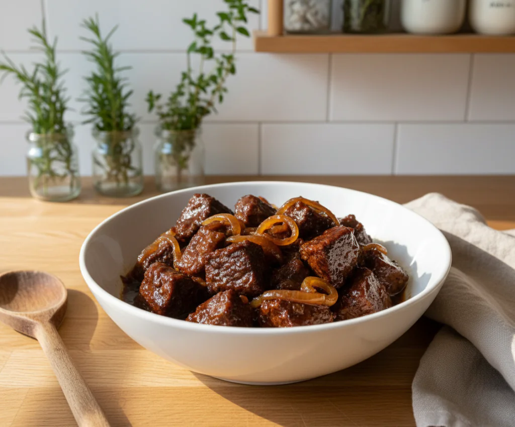 Rindfleisch Balsamico Zwiebel Sauce – Zartes Schmorgericht Rezept