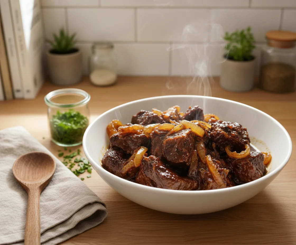 Gulaschsuppe mit Rindfleisch und Paprika