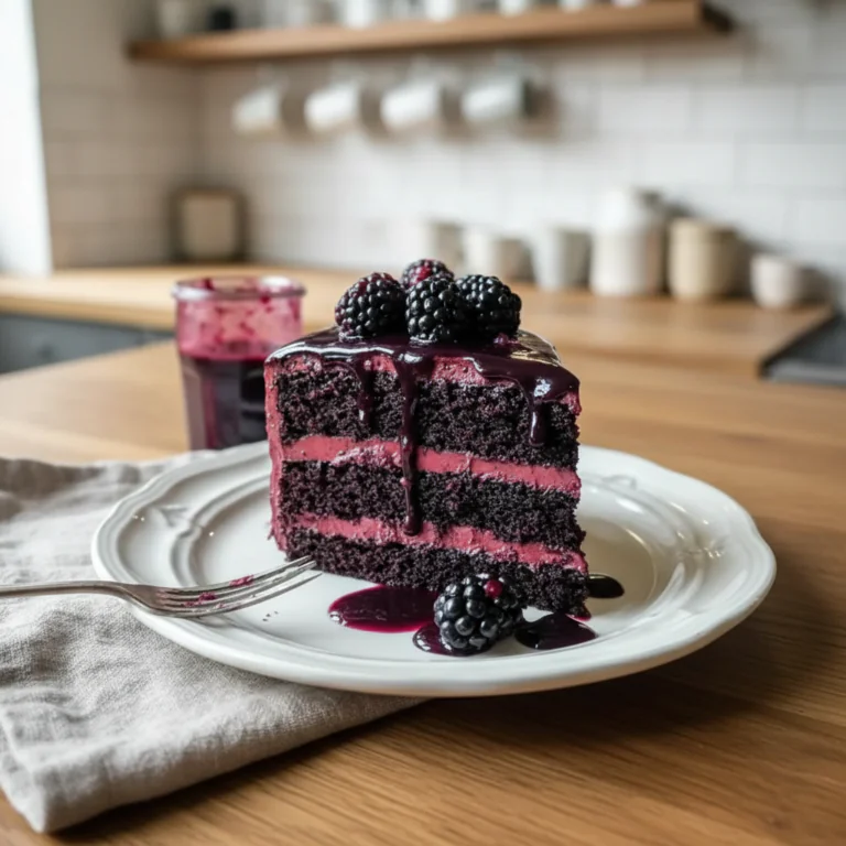 Schwarze Johannisbeere Samt Kuchen – Gothic Dessert einfach Rezept
