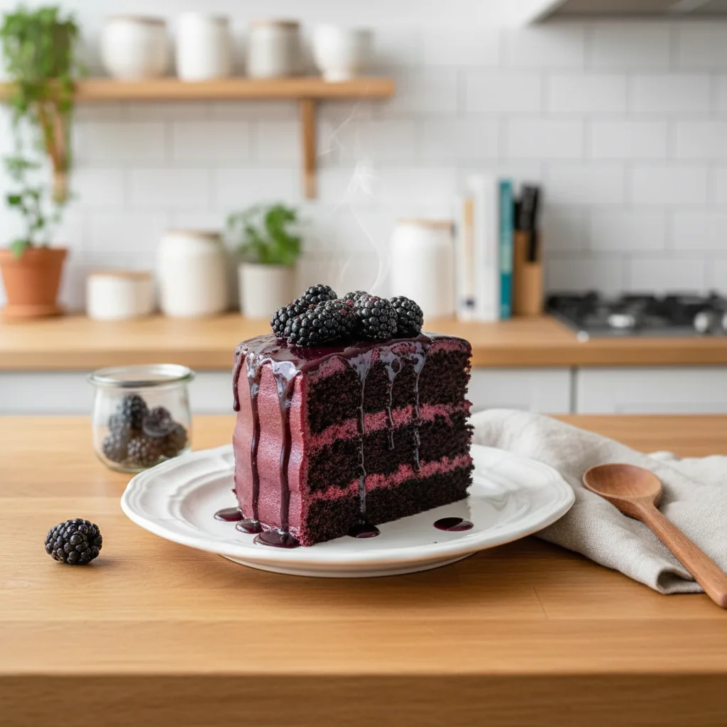 Schwarze Johannisbeere Samt Kuchen – Gothic Dessert einfach Rezept