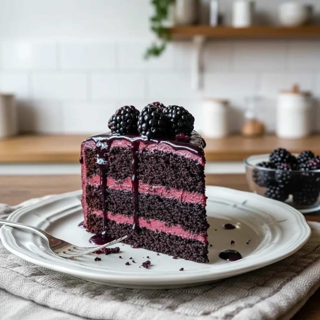 Schwarze Johannisbeere Samt Kuchen – Gothic Dessert einfach Rezept