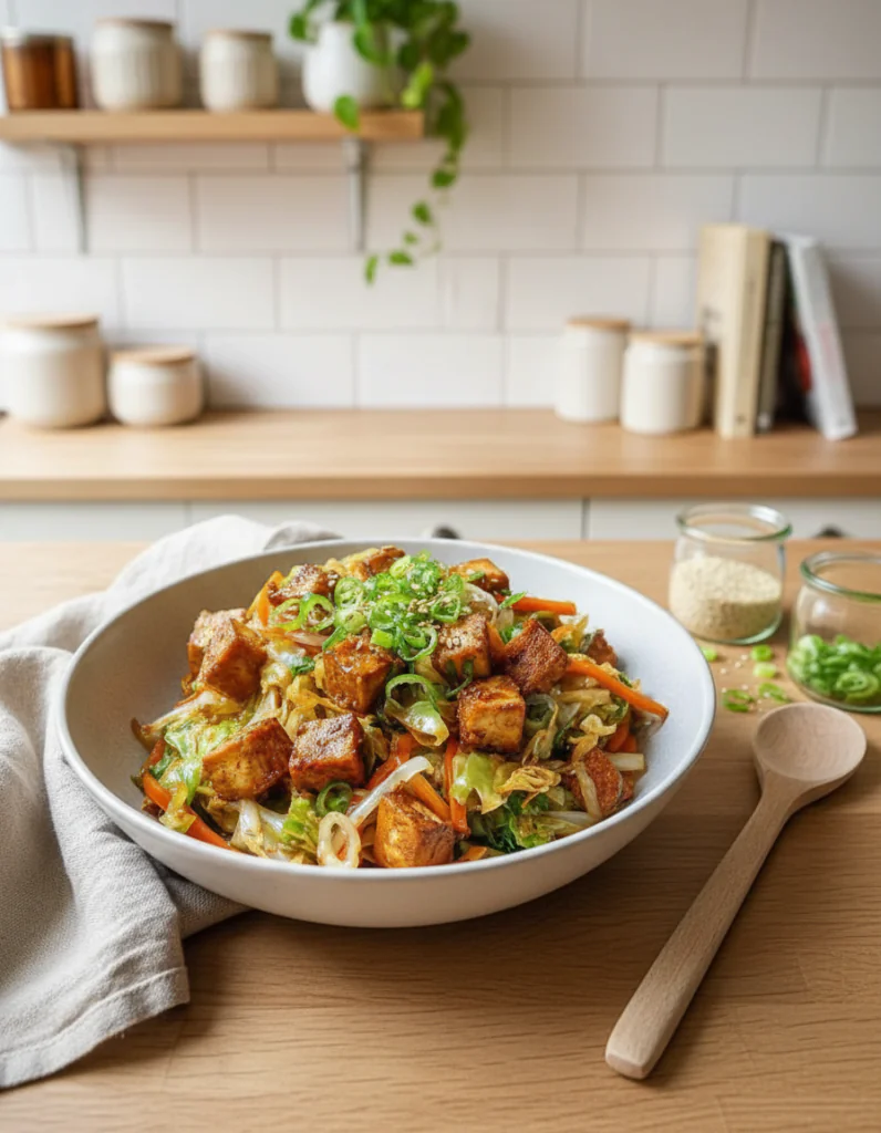 Tofu Kohlgemüse Pfanne Rezept – Gesund Schnell Einfach
