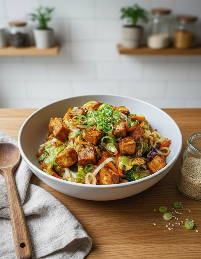 Tofu Kohlgemüse Pfanne Rezept – Gesund Schnell Einfach