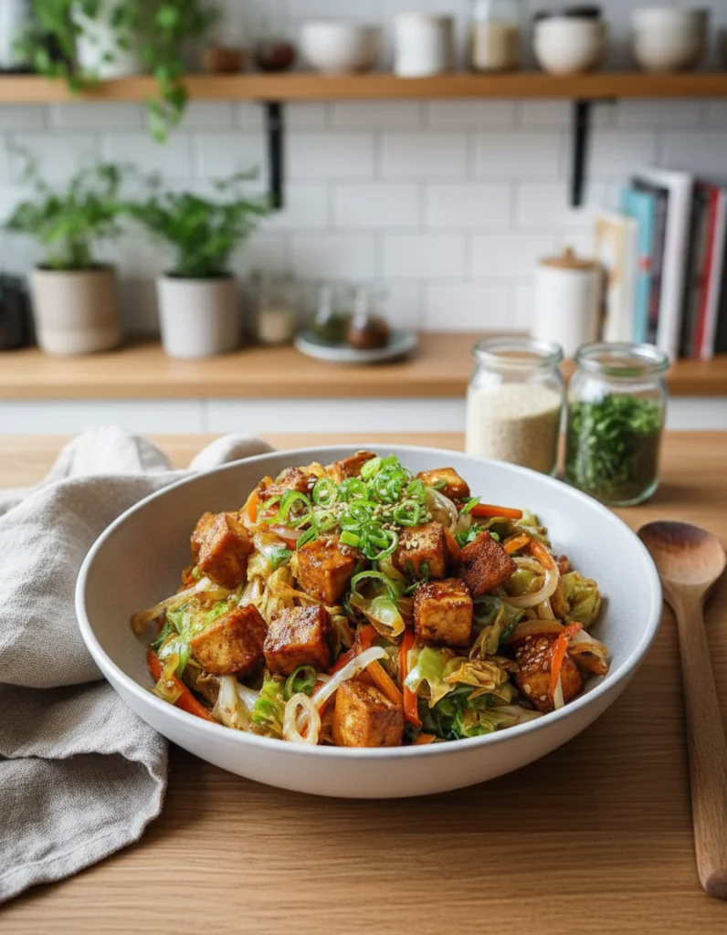 Tofu Kohlgemüse Pfanne Rezept – Gesund Schnell Einfach
