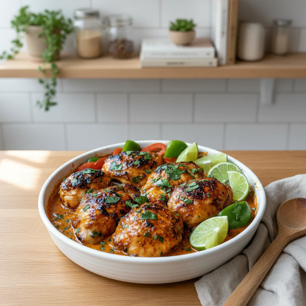 Würziges Brasilianisches Kokosnuss Hähnchen Rezept – Exotisch in 55 Min