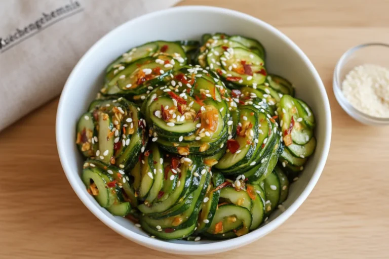 Asiatischer Gurkensalat mit Chili Sesam Rezept – Erfrischend Einfach 15 Min 15 Asiatischer Gurkensalat mit Chili Sesam Rezept einfach