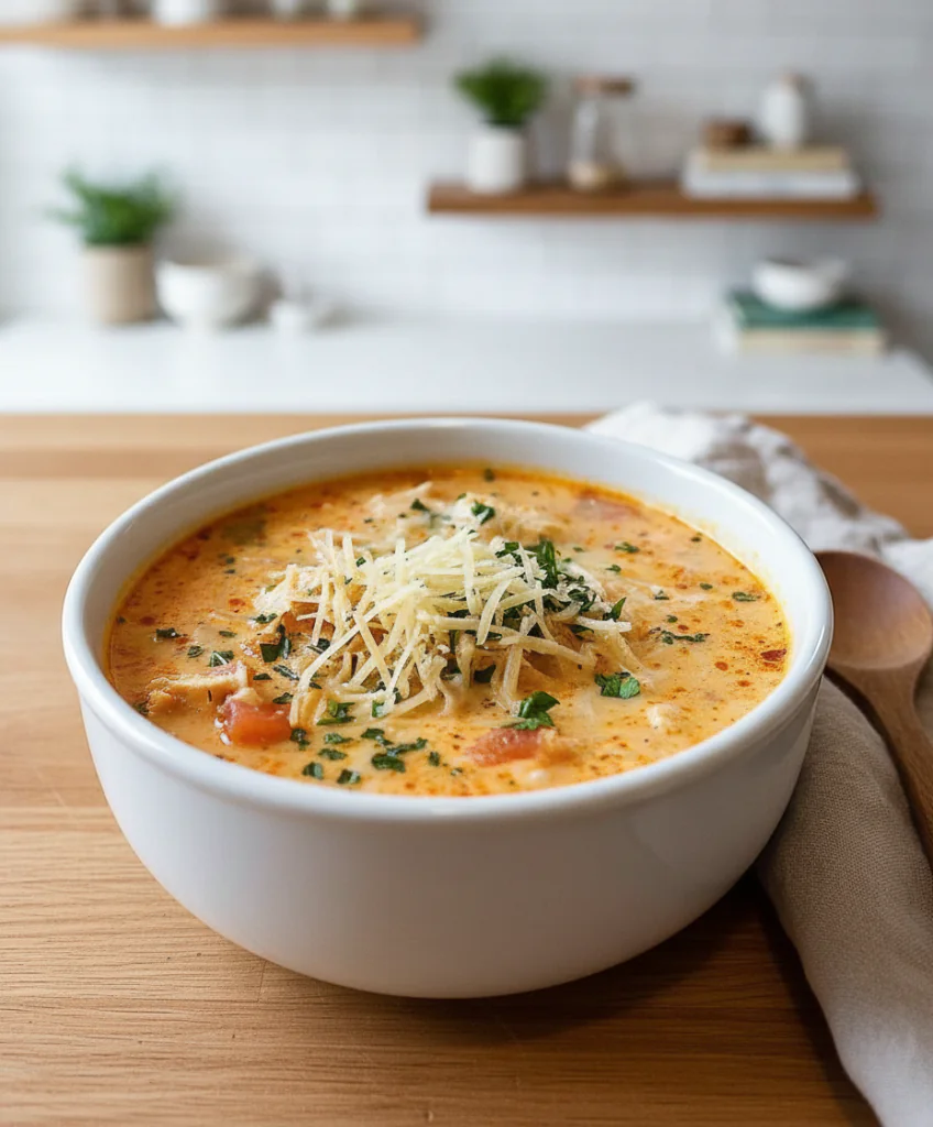 Cremige Crock Pot Hähnchen Parmesan Suppe – Slow Cooker Komfort