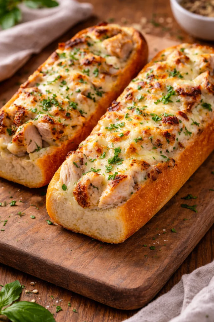 Gefüllte Airfryer Baguettes mit Pute und Mozzarella schnell