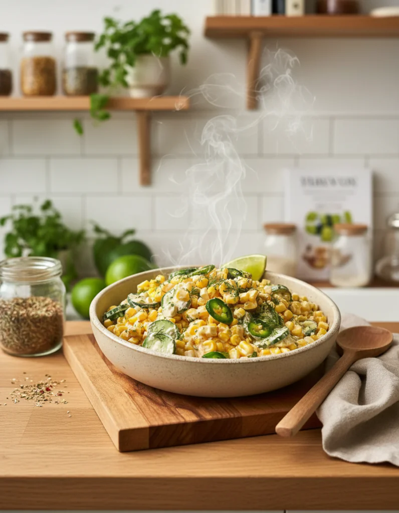 Street Corn Creamy Cucumber Salad