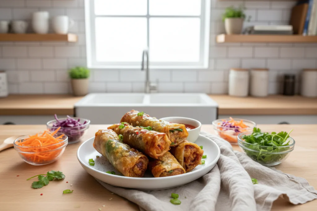 Crispy Frühlingsrollen Airfryer