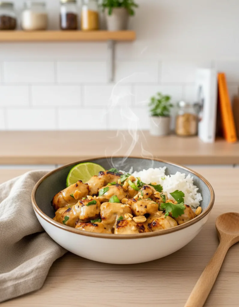 Thailändisches Erdnuss Hähnchen