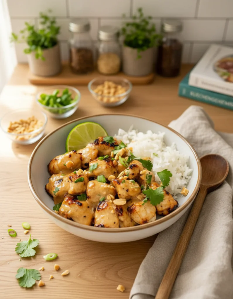 Thailändisches Erdnuss Hähnchen