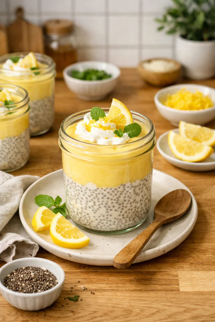 Zitronencreme Chia Pudding
